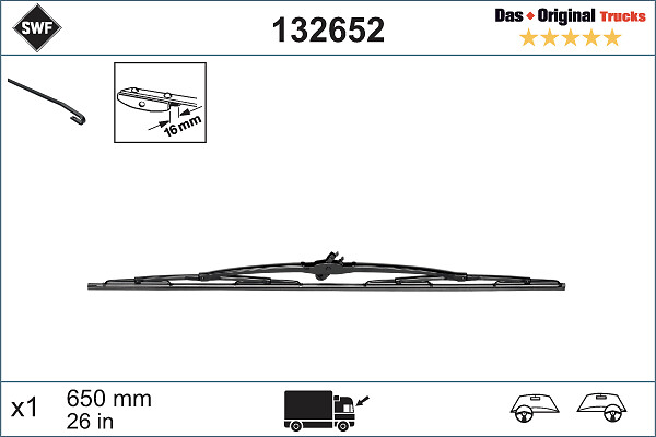 Lamela stergator SWF 132652